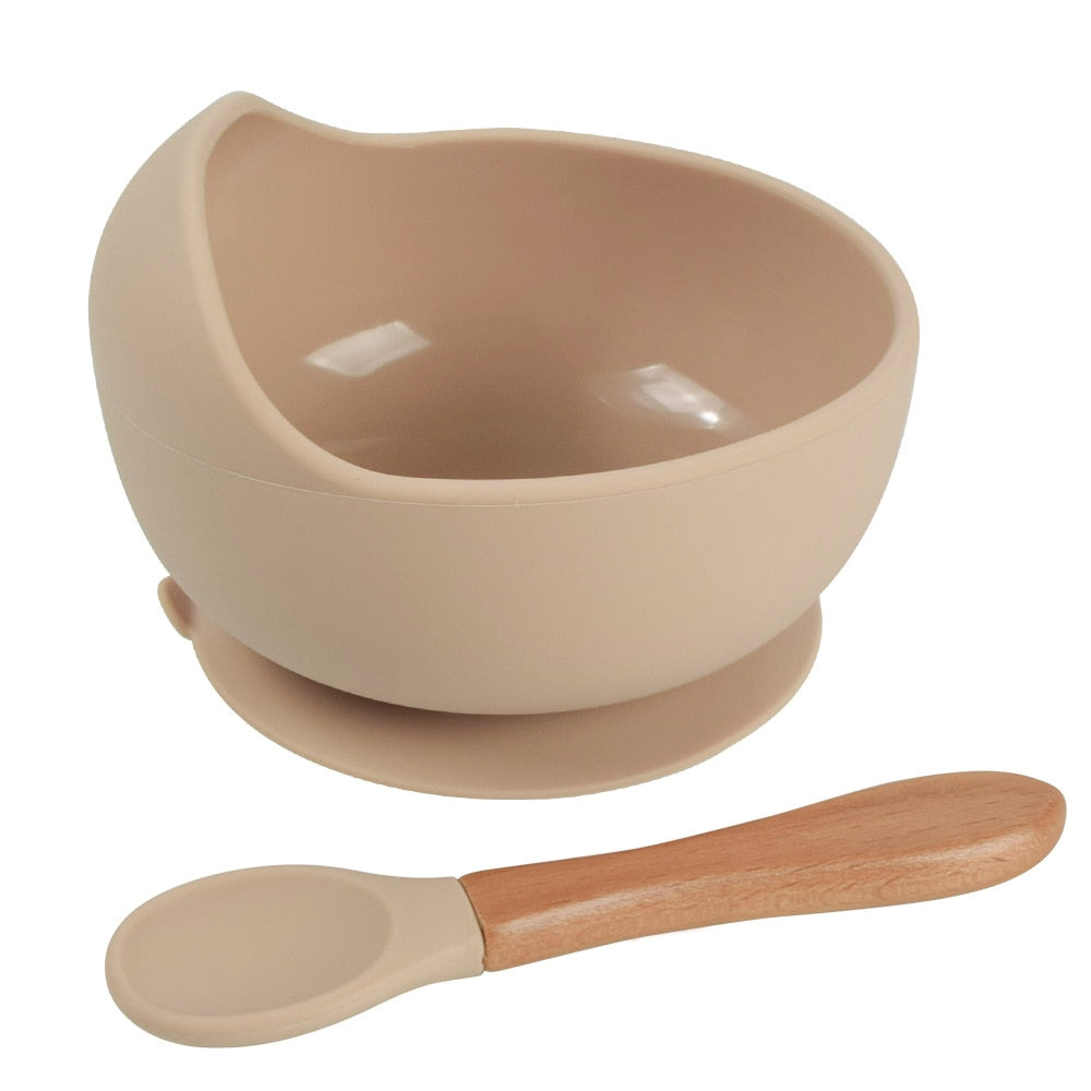 Silicone Baby Feeding Suction Bowl With Spoon