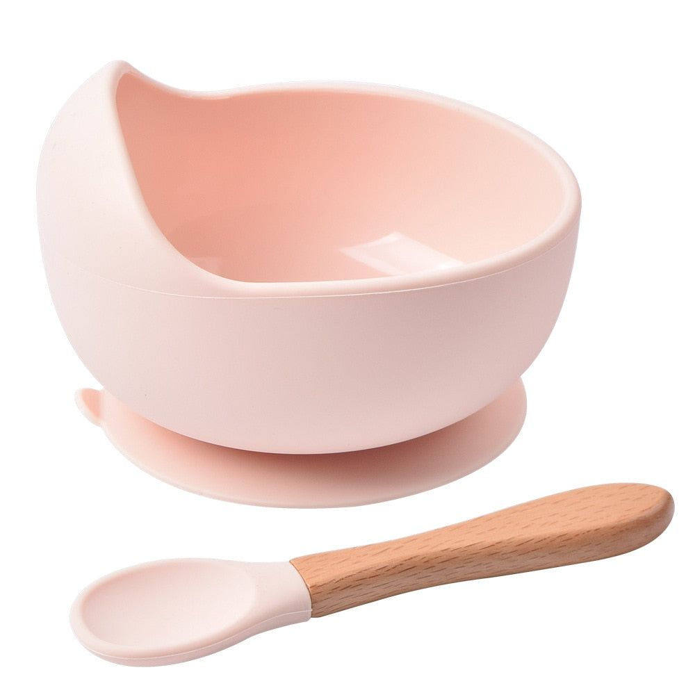 Silicone Baby Feeding Suction Bowl With Spoon