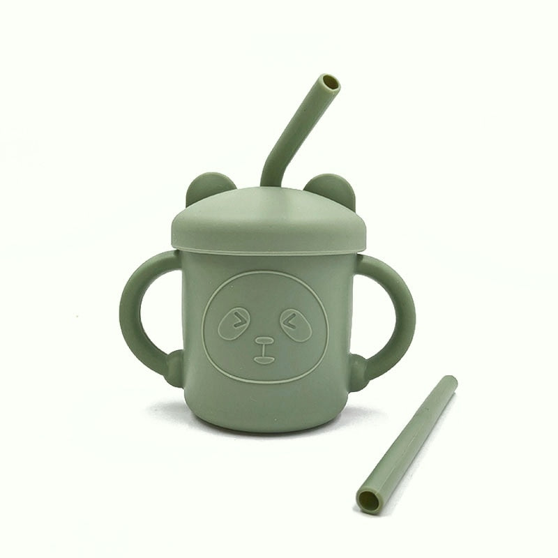 Silicone Training Cup with 2 x Straws