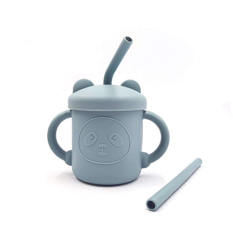 Silicone Training Cup with 2 x Straws